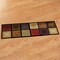 Collections Etc Optic Squares Skid-Resistant and Nonslip Accent Rug with Burnished Autumn Red, Brown and Beige